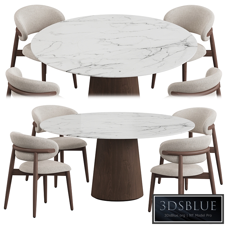 Porro Materic table Oleandro chair Dining set