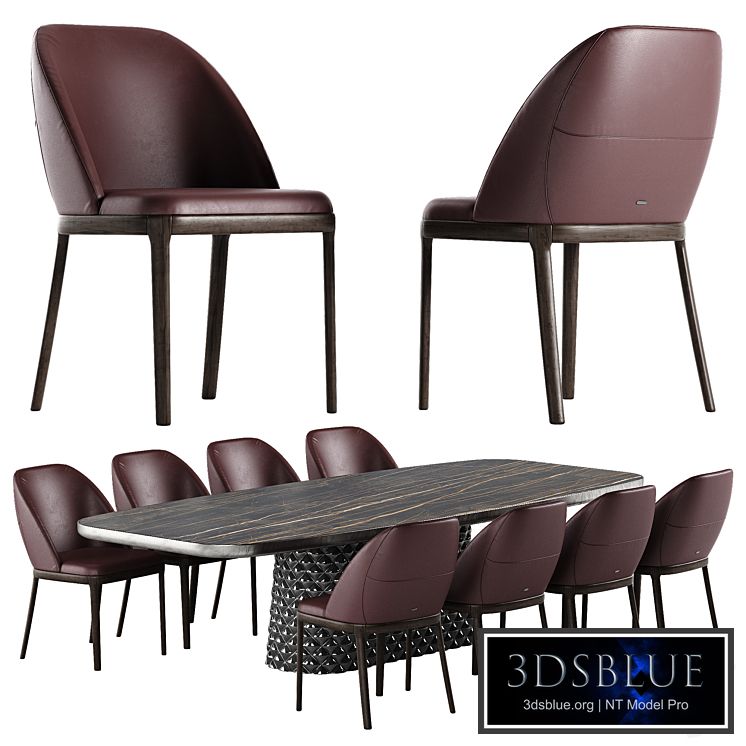 Cattelan Italia Atrium Keramik Premium table Mariel chair set