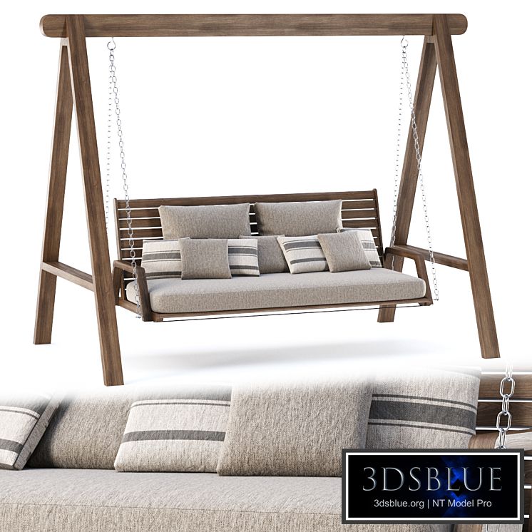 Mary wooden double garden swing MR45 by Bpoint Design / Wooden garden swing