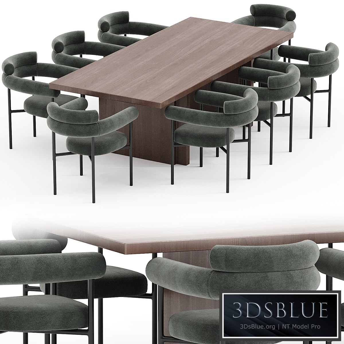 Portia Safari Dining Table Chair