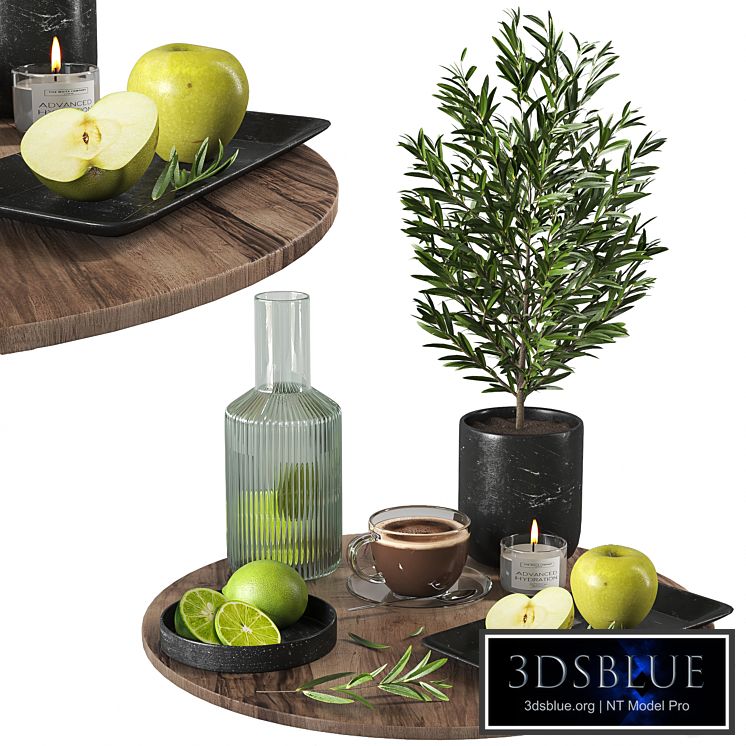 Fruit and drink decor set 01