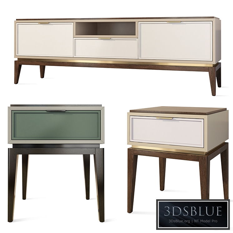 Chest of drawers and bedside table Vermont Wooden Kors. nightstand, tv stand