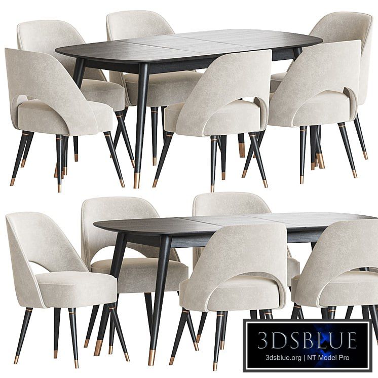 Collins Chair Clover Table Dining Set