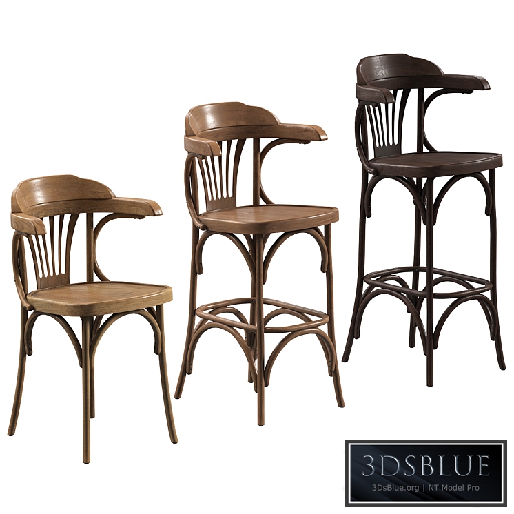 A set of Viennese chairs for a cafe, restaurant. 3 models