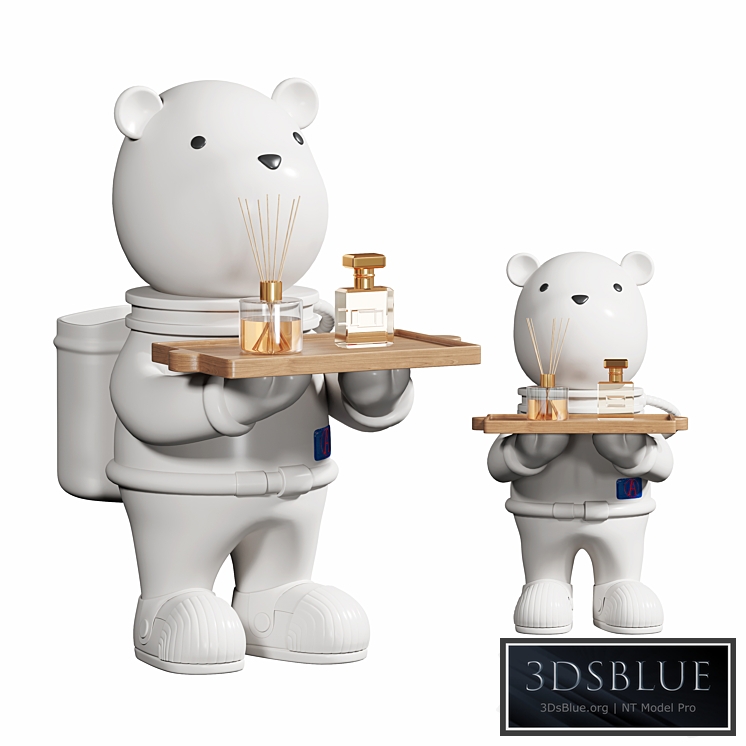 Space bear ornaments ceramic