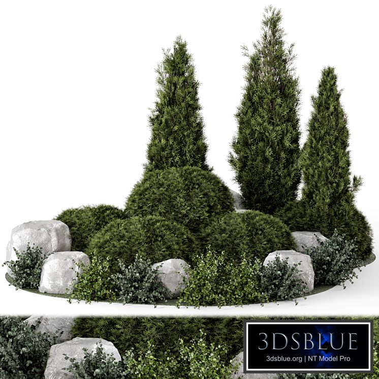 Outdoor Garden Set Bush and Tree - Garden Set 894