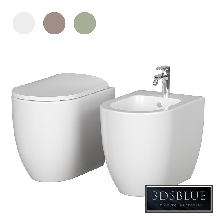 Floor Standing Toilet and bidet Artceram MONET