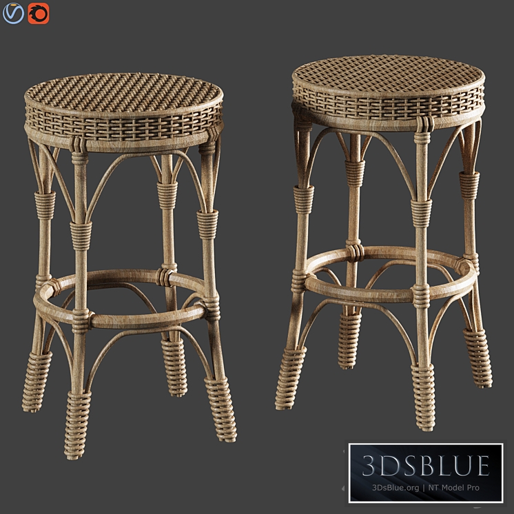 Parisian Woven Backless Bar & Counter Stools