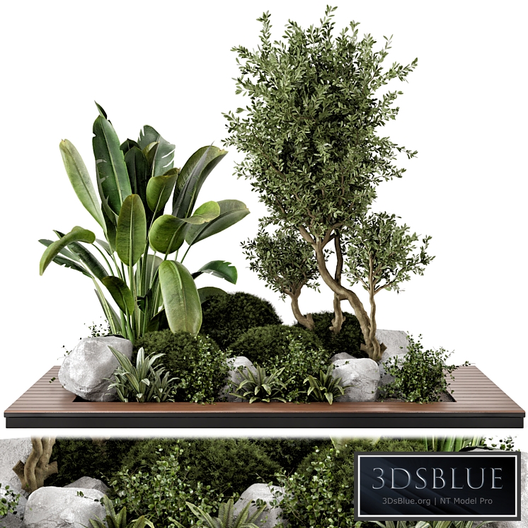 Outdoor Garden Set Bush and Tree - Garden Set 908