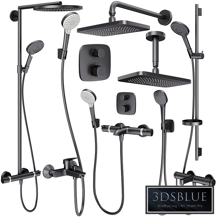 Faucets and shower systems Hansgrohe black set 168