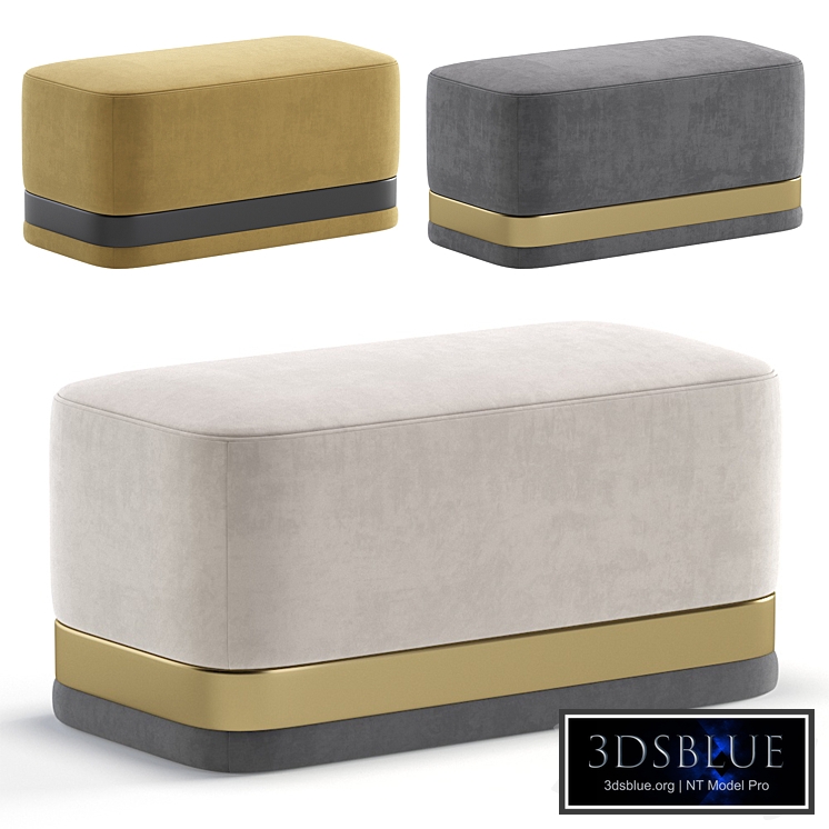 Pouffe AROKA by Cazarina Interiors 3 Colors Version