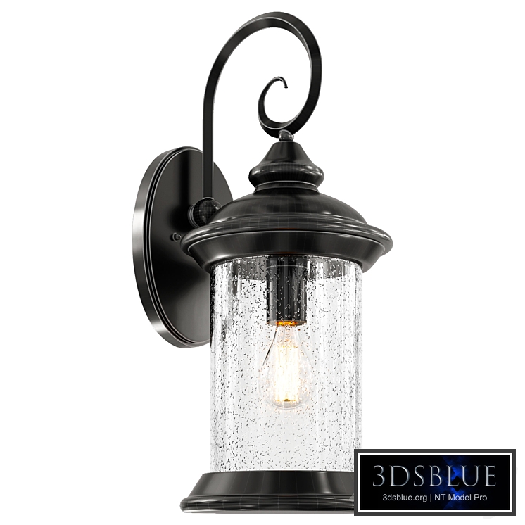 Textured Black Outdoor Wall Lantern