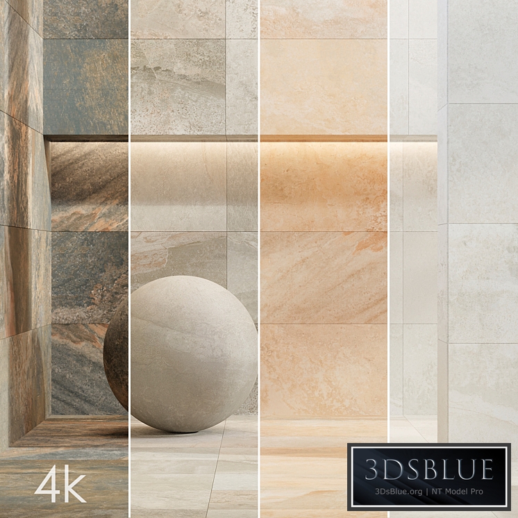 Stone Set 28 - Pietra BUNDLE - 4 types: Black, Grey, Beige and White