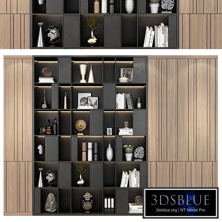 Modern luxury wooden bookshelf GHS-2362