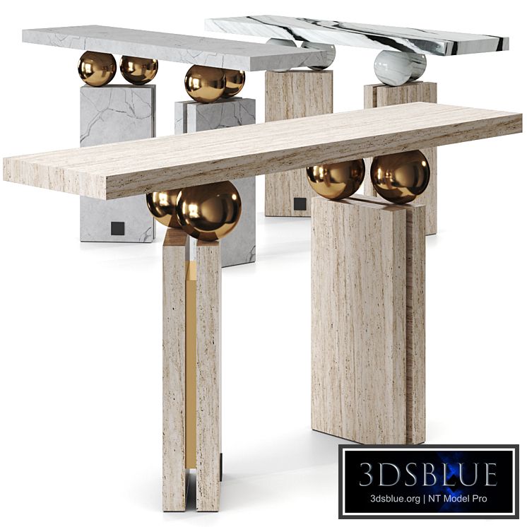 Quantic Estremoz Marble Console Table By Hommes