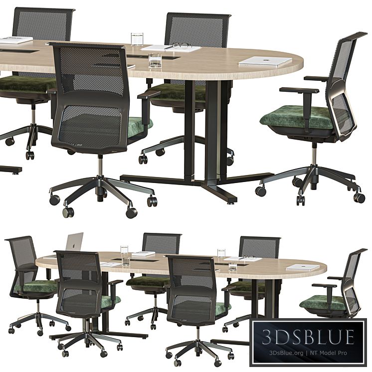 Oval conference table