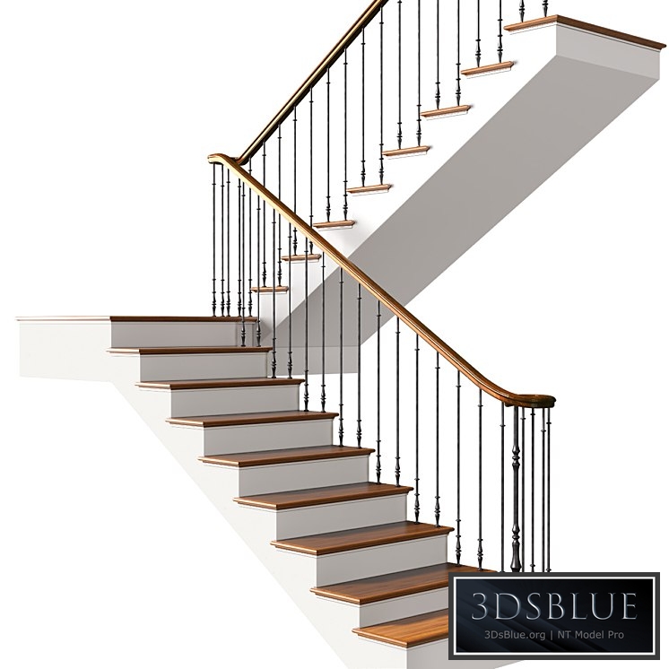 Modern Staircase in a classic style.Classic Modern Art Deco interior Stair