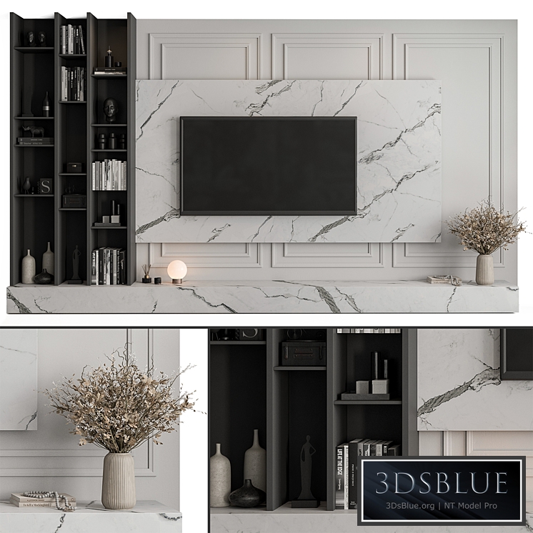 TV Wall Stone and Plaster - Set 58