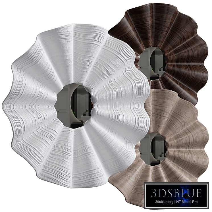 Ava Mirror White Shell Resin Large