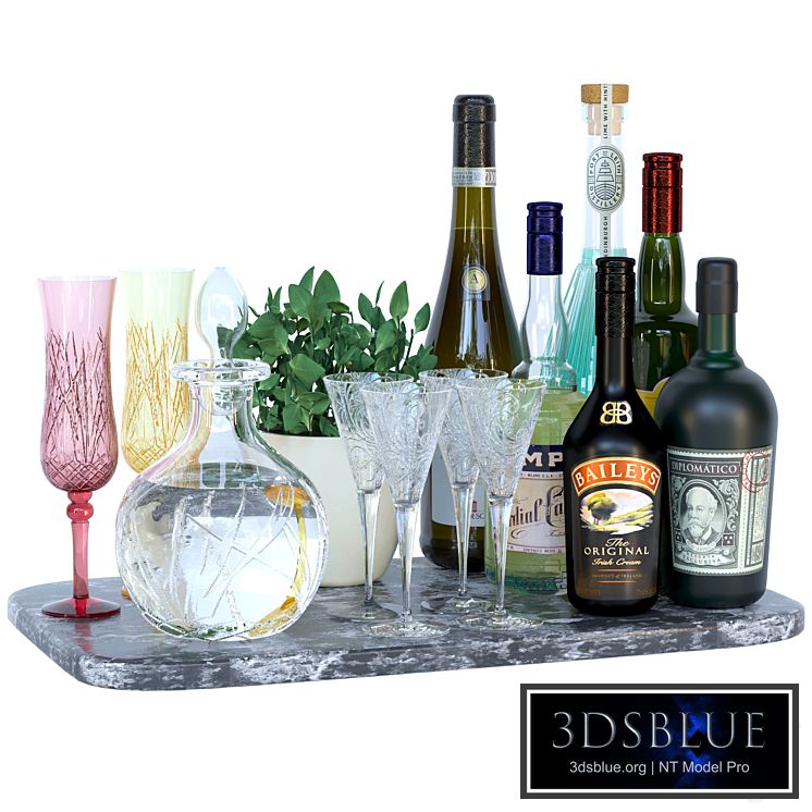 Home bar alcohol collection