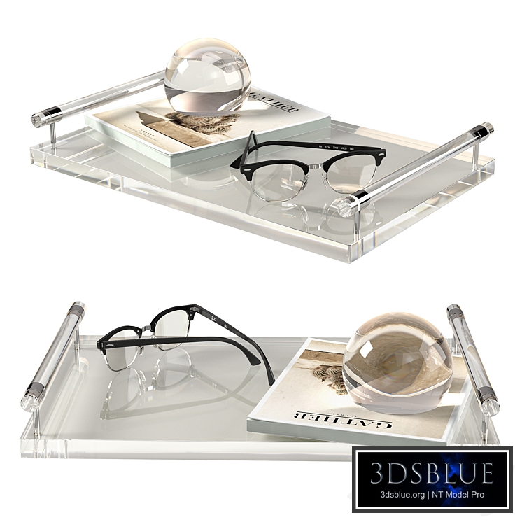 CB2 Theron Acrylic Tray Set