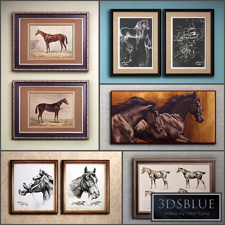 The picture in the frame: 22 piece (Collection 46) Horse