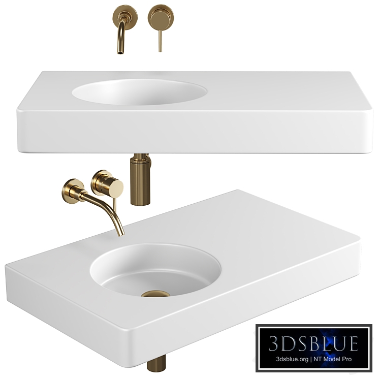 Lanosa Wall Hung Stone Basin 800mm