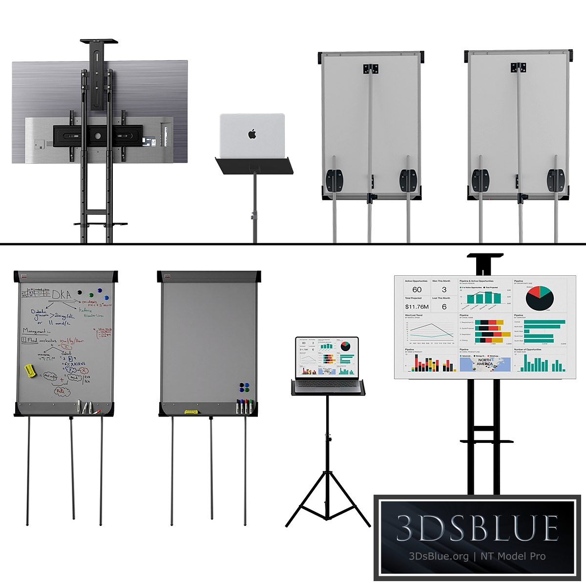 Office presentation set 1// Macbook air 2022 / OLED65CXRLA LG CX 65 4K Smart OLED/Marker board magnetic partition flipchart