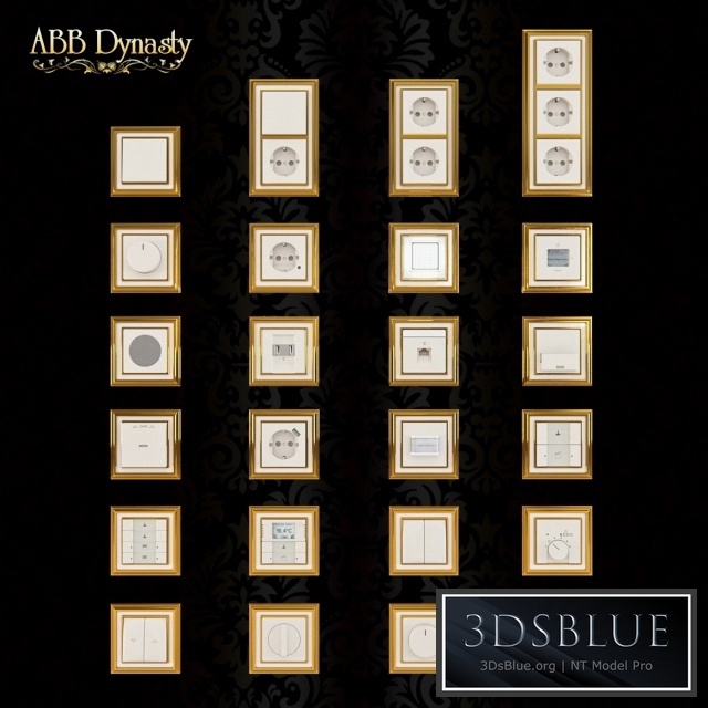 Outlets and switches Abb Dynasty, polished brass