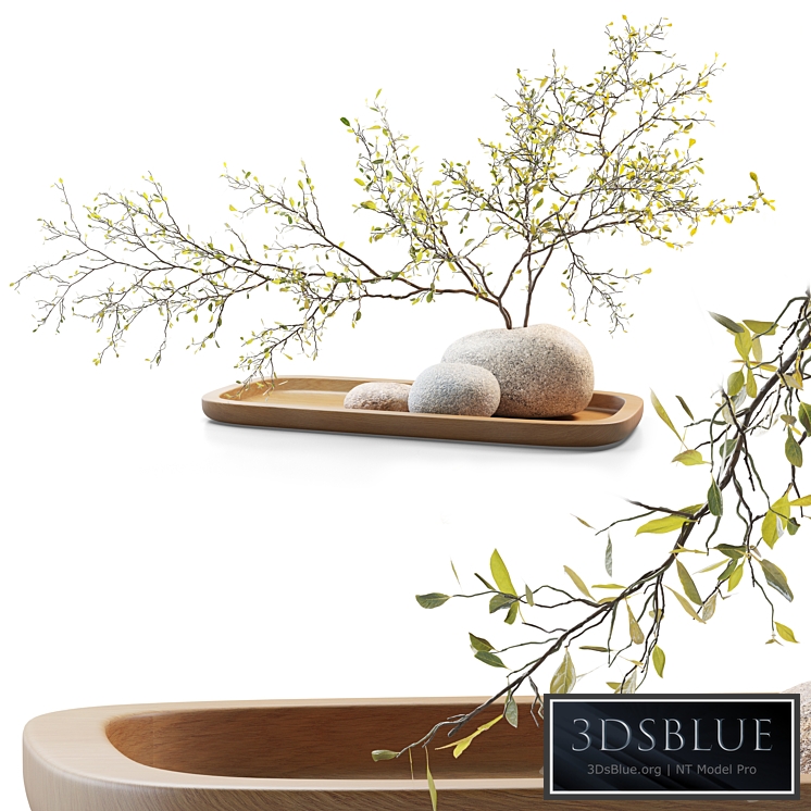Plum branch in a stone vase