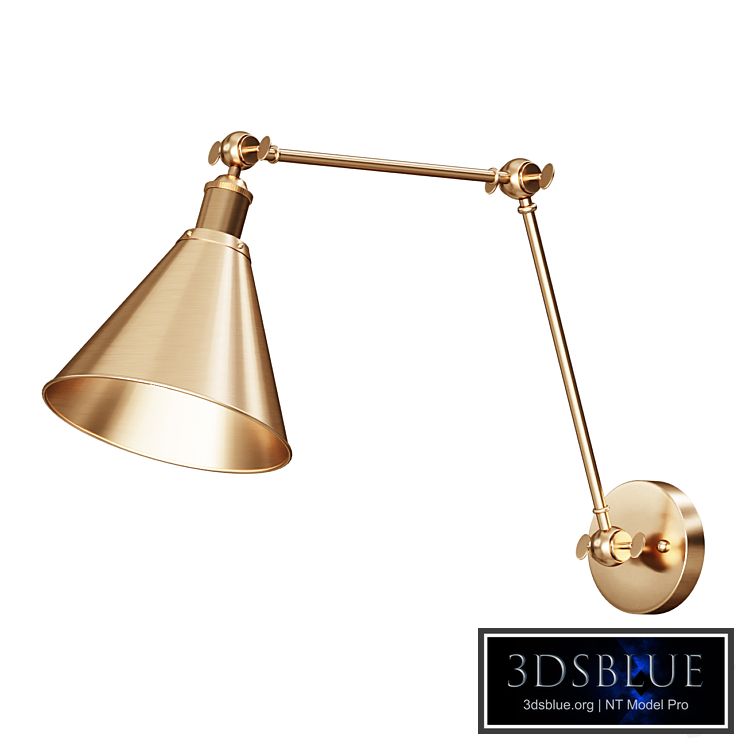 Wall lamp JONATHAN Y Rover 7 in. Adjustable Arm Metal Brass LED Wall Sconce wall lamp