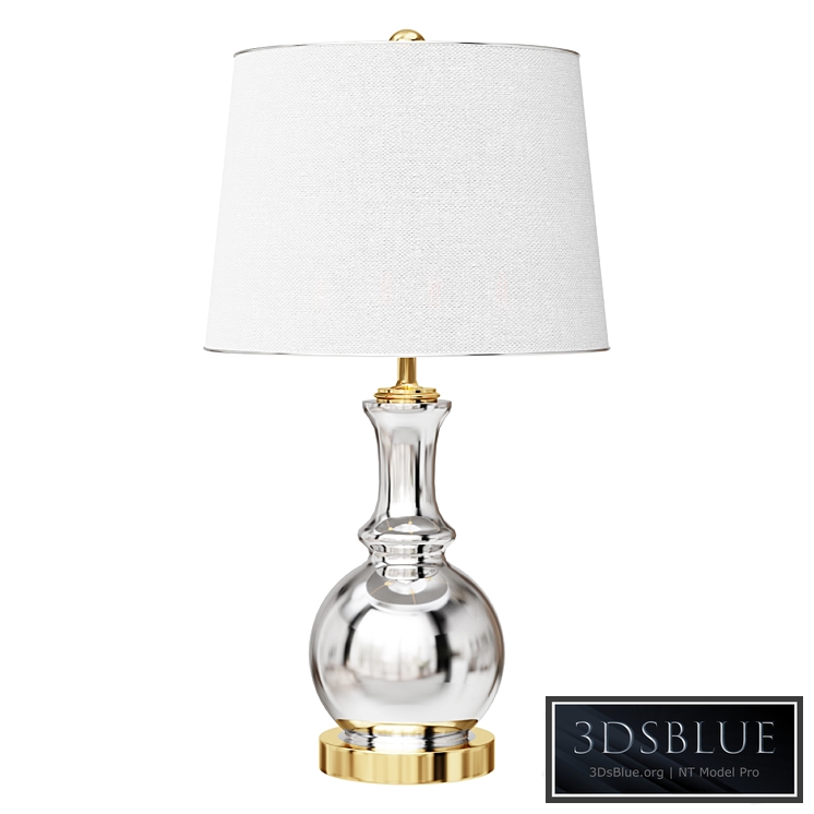 Lavelle 25 in. Mercury Silver/Brass Gold Glass Table Lamp (Set of 2)