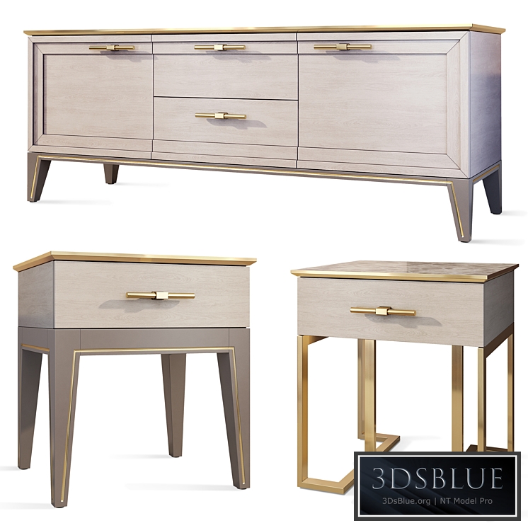 Chest of drawers and bedside table Palmari Dana
