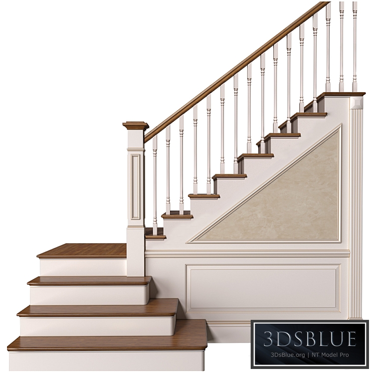 Stair in a classic style.Classic Modern interior Stair