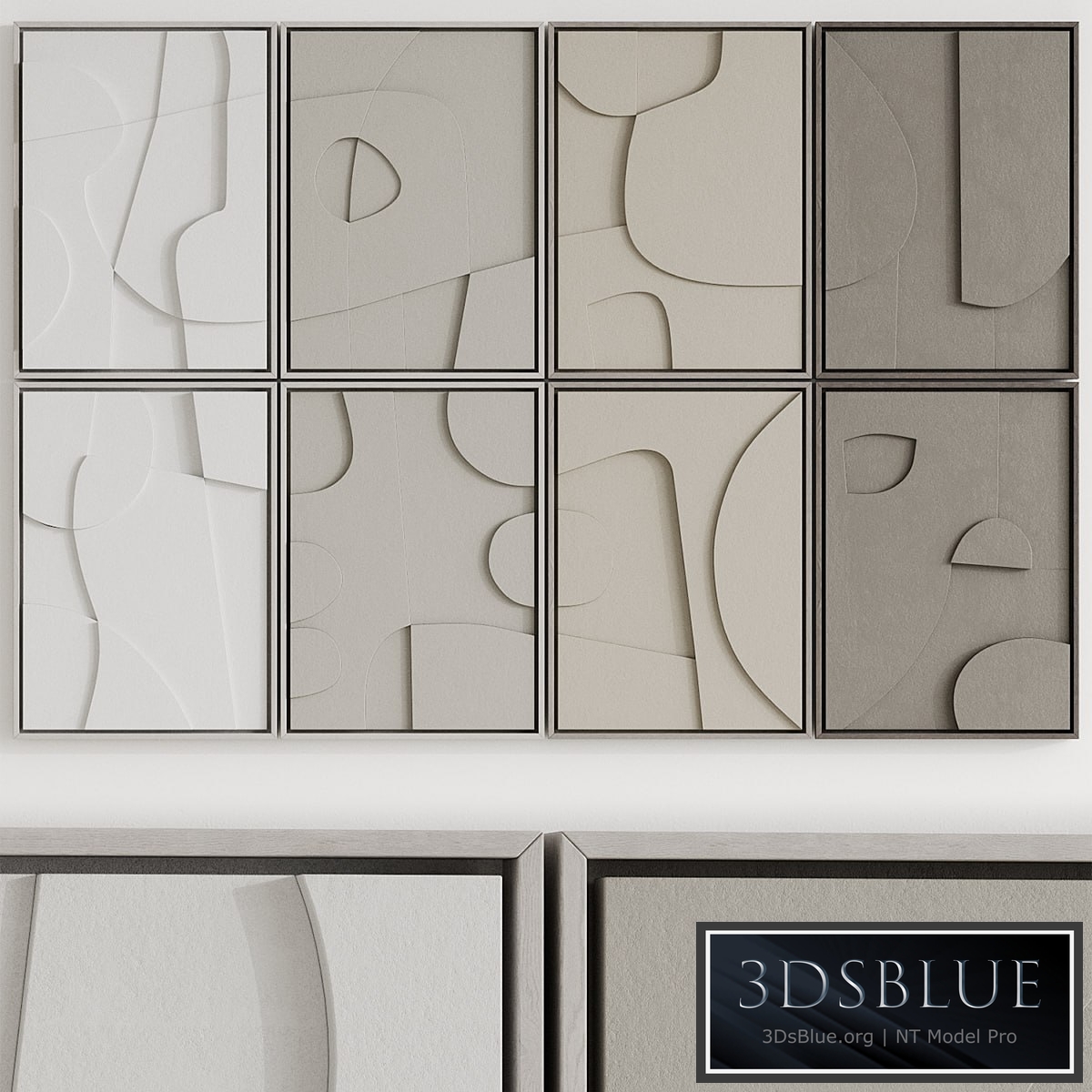 Set of relief panels edith beurskens