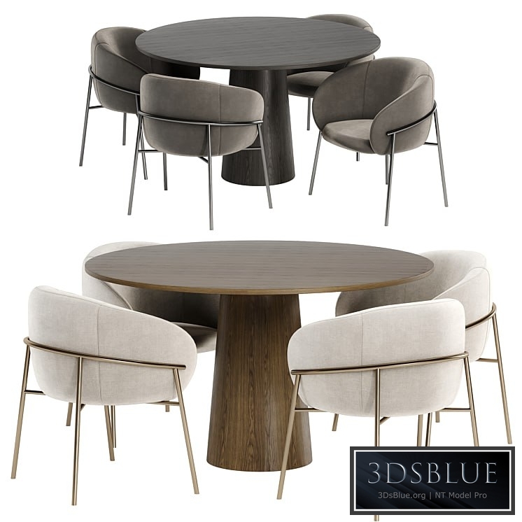 Rimo dinning chair with Pedestal table