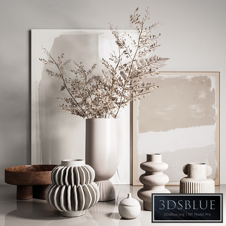 Decorative set with vases