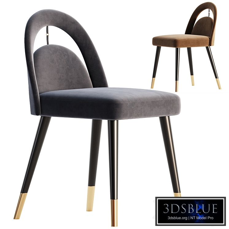 Dining chair Petra dark gray set