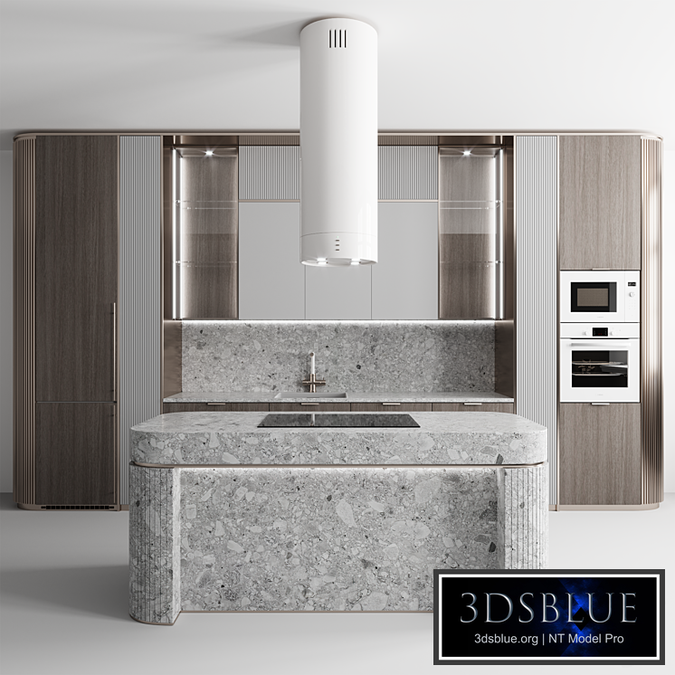 Kitchen №129 "Wood and Concret"