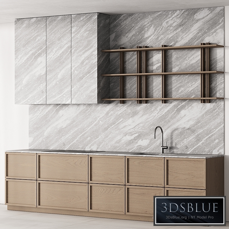 189 modern kitchen 09 snow marble and wood 00