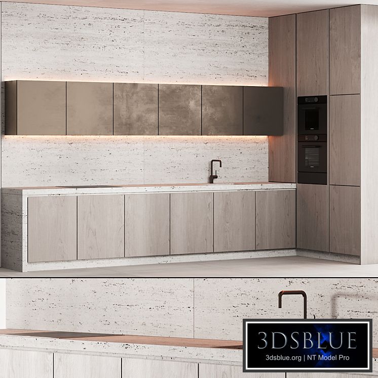 190 modern kitchen 10 japandi wood bronze travertine 00