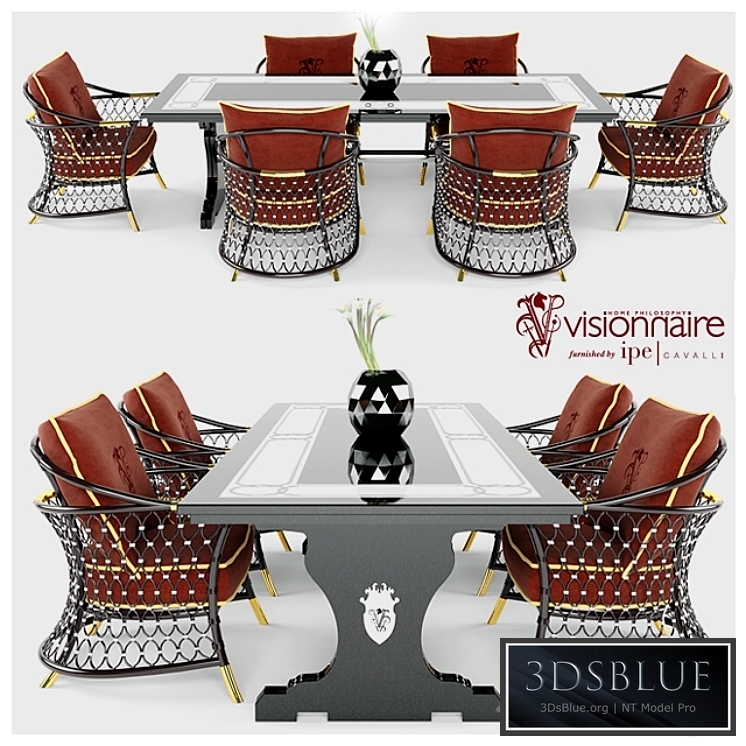 Table and chairs IPE CAVALLI