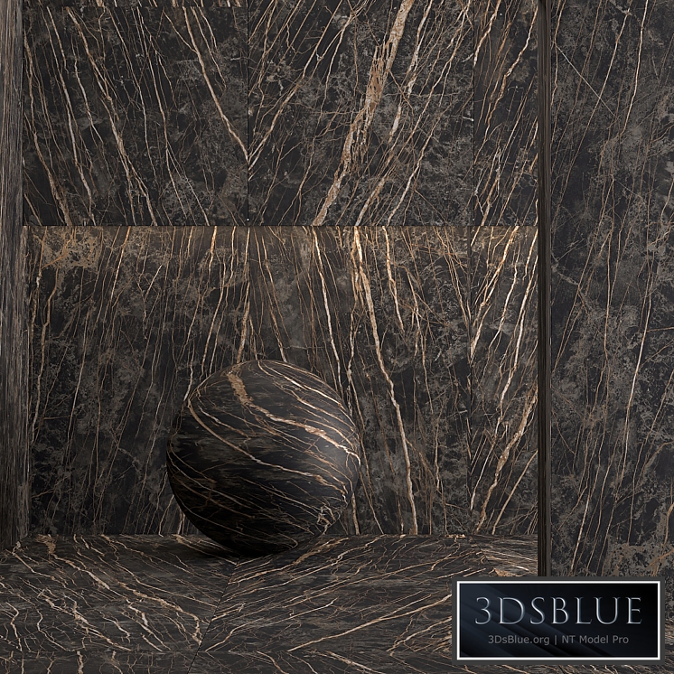 Porcelain tile Laminam Noir Desire. 3000x1000 mm.