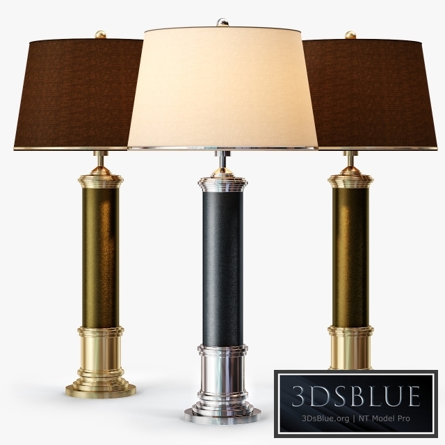 Frederick Cooper Leather Column Table Lamp