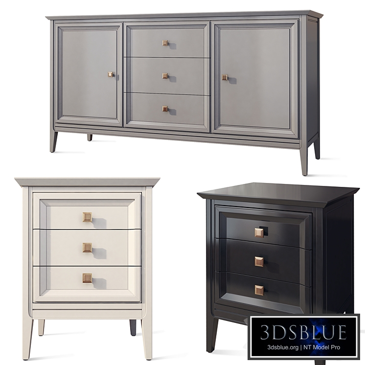 Chest of drawers and bedside table Tesoro Aletan