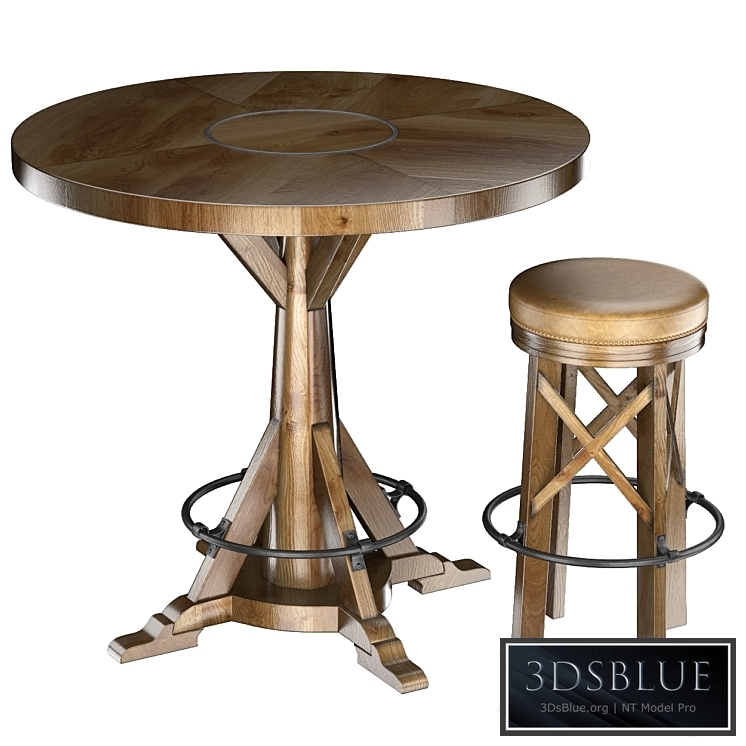 HUNTINGDON COLLECTION table and bar stool