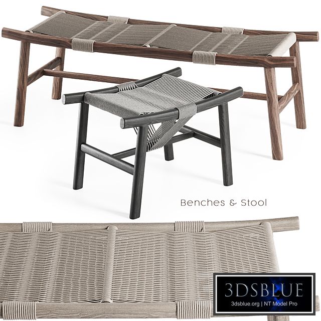 Frigerio - Huli Benches & Stool