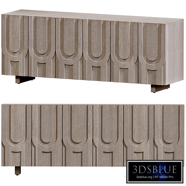 Camila Aged Gray Wood Media Console