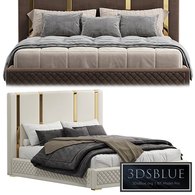 King bed Polished gold