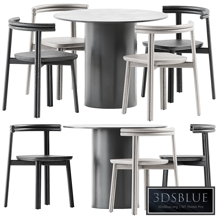 Dial Dining Table and Twill Chair by DesignByThem